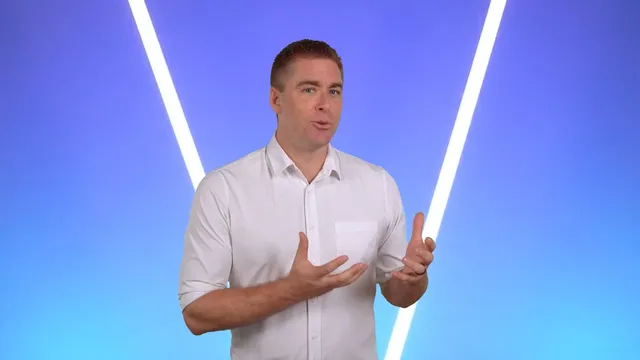 Eric presenting a video ad